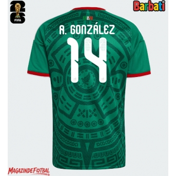 Mexic Armando Gonzalez #14 Tricou Fotbal Replică Mondial 2026 Barbati Acasa